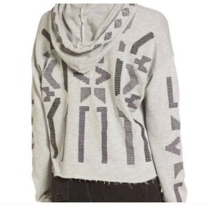 Rails Shaw Aztec Gray Raw Hem Hoodie